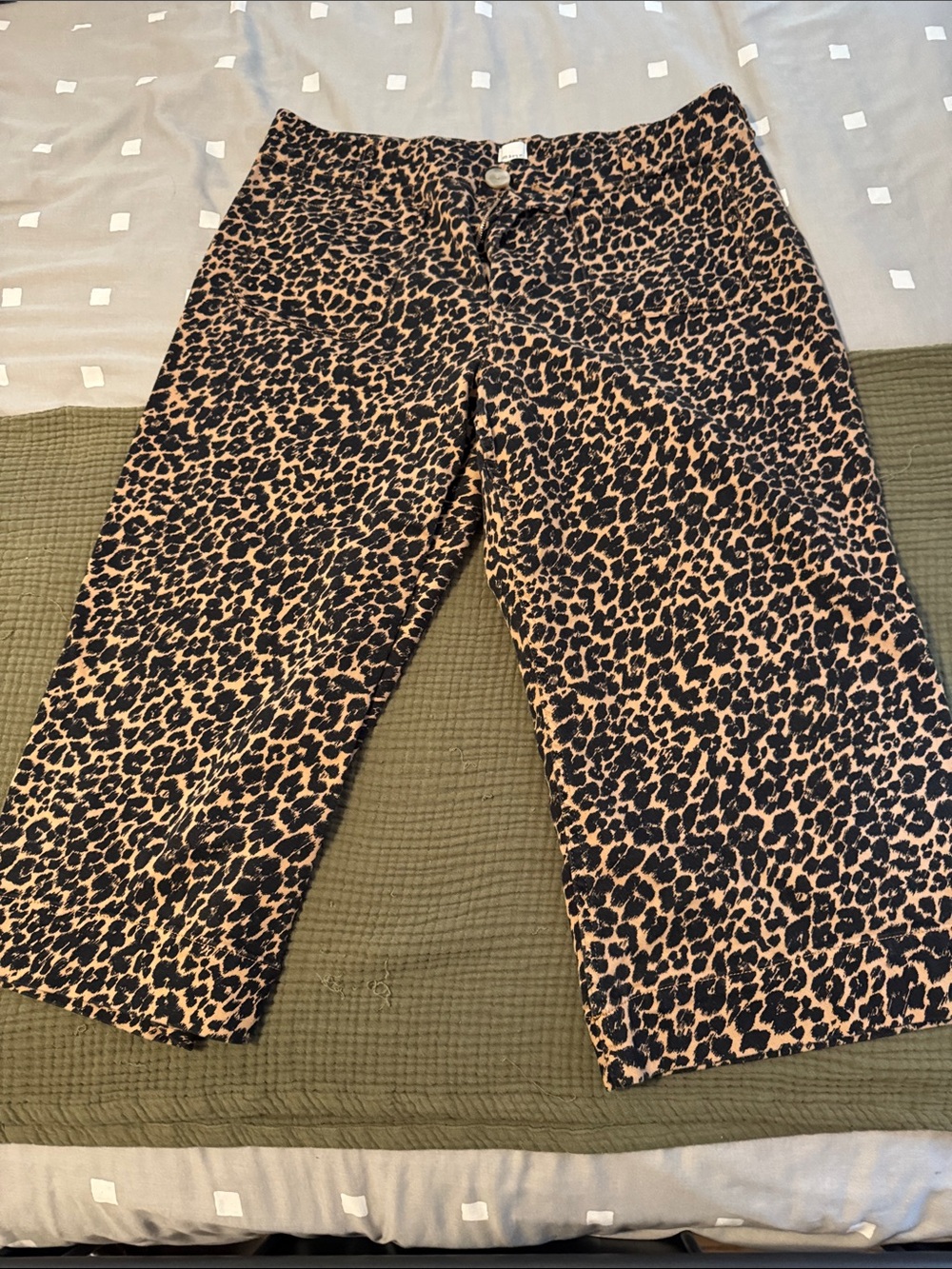 Maeve Leopard High-Waist Jeans - Black & Tan